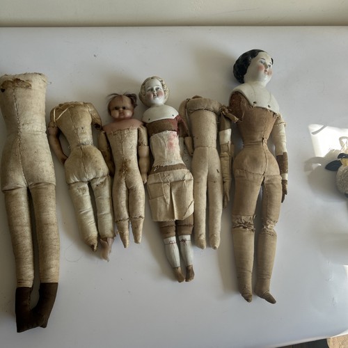 Group early dolls antique - group, of