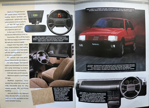 Fiat uno brochure pack 45 - brochure,