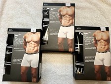 Nike Men's Boxer Shorts Underwear 3 Pack, Black, Size S/M/L/XL Premium Xmas Gift