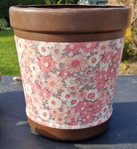 70s vtg plastic wastepaper - wastepaper, bin