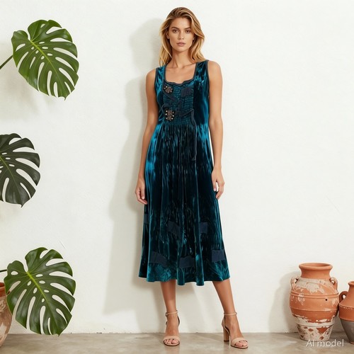 Peruzzi dress midi green - peruzzi,