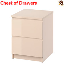 New IKEA MALM Chest of 2 Drawers Bedside Table Cabinet Bedroom Storage Furniture