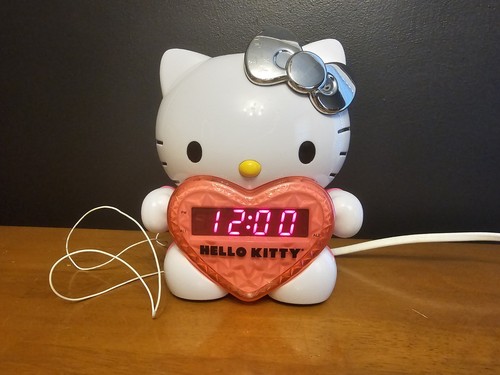 Hello kitty alarm clock with - alarm,