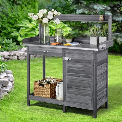 Outdoor potting bench garden - outdoor,