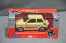 Welly NEX Polski Fiat 126 Beige Diecast Model Classic Car Scale 1:34 11cm In Box