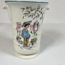 Vintage Crown  Ducal Ware petit pierre made in England Vase 6 inches 