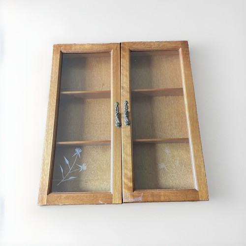 Wood curio cabinet glass - wood,