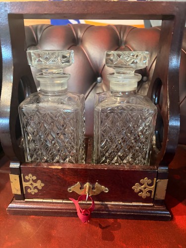 Two bottle vintage tantalus - bottle,