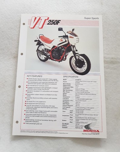 Honda vt250f motorcycle - honda,