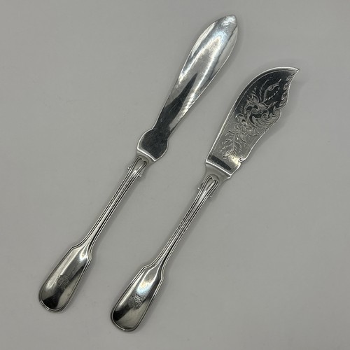 Pair antique epns fish - pair,
