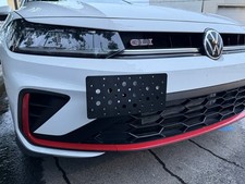 Front Mount Tow Hook License Plate Mount Bracket For VW Jetta Sedan 2022-2026