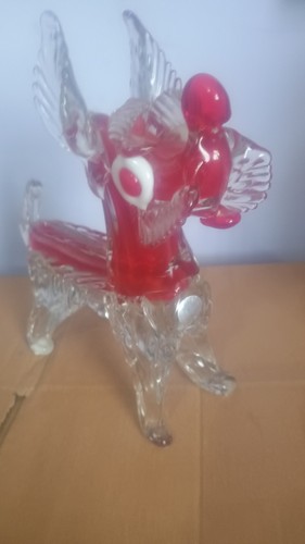 Lovely solid glass scotty dog - solid,
