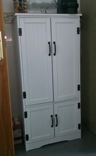 Kitchen Pantry Storage Cabinet Cupboard Freestanding Unit Adjustable Shelves