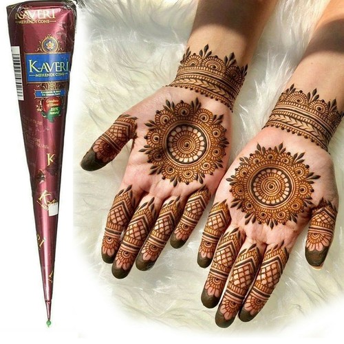 Dark brown henna mehndi - 4,