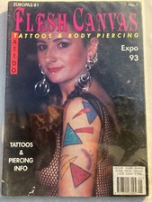 FLESH CANVAS TATTOO MAGAZINE -  FIRST ISSUE - VERY RARE  -NUMBER 1