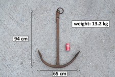 old vintage iron boat fisherman anchor 94 cm / 13.2 kg - FREE POSTAGE