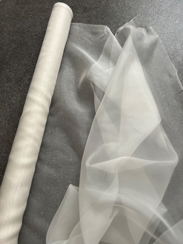 Ivory pure silk organza - ivory,