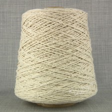 SOFT ECO COTTON DOUBLE KNITTING YARN 500g CONE CREAM ECRU KNITTING WEAVING WARP