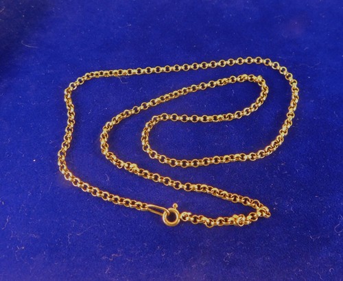 9ct gold belcher chain - gold,