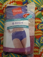 6 Pair Hanes Nylon Lace