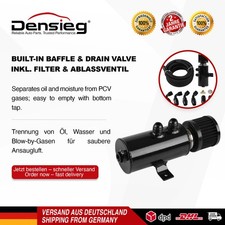 Densieg 0.75L Aluminium Oil Catch Tank with Air Filter + AN10 Fuel Hose