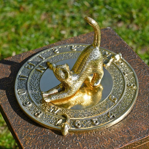 Solid polished brass - polished, cat