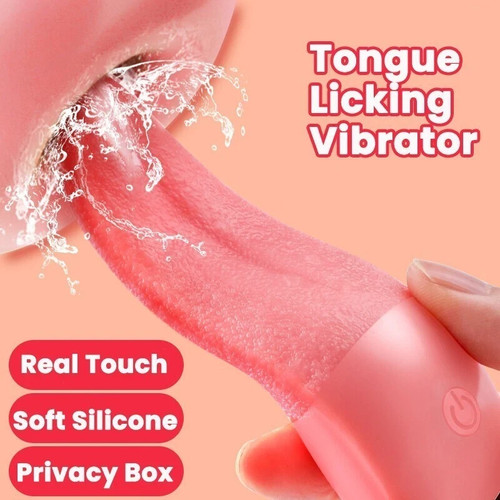 Powerful tongue licking - powerful,