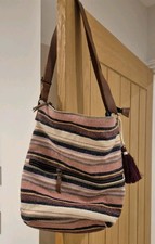 Fat Face Crossbody Striped Woven Bag 