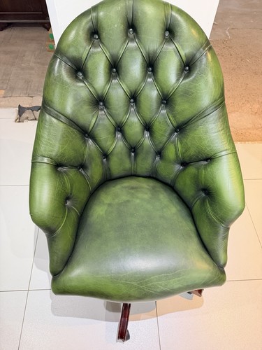 Antique green leather - green,