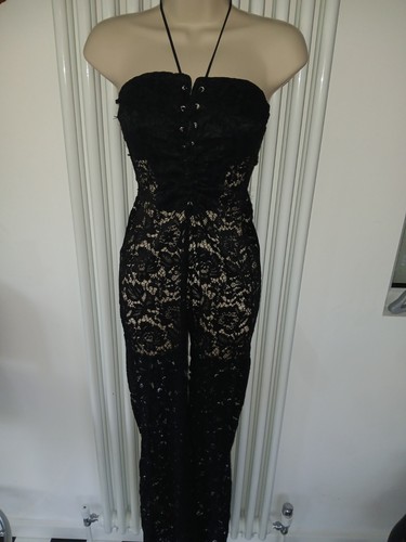 Stylewise black lace jumpsuit - stylewise,