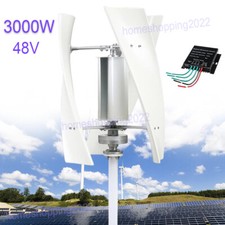 3KW Vertical Wind Turbine Generator & Hybrid MPPT Controller 48V Power Windmill