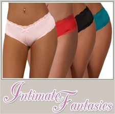 Black Pink Red Silky Knickers