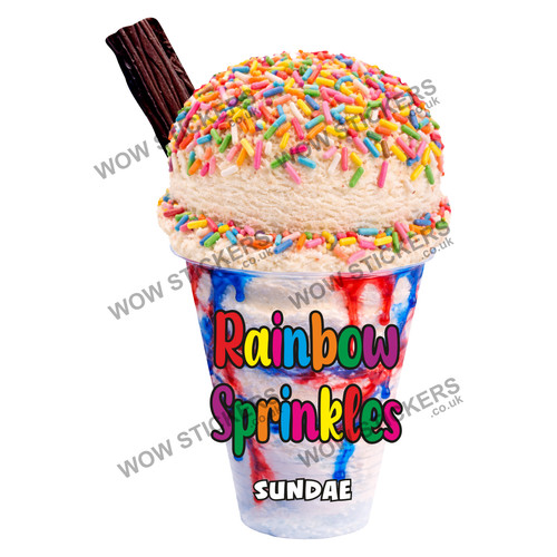 Ice cream van sticker - cream,