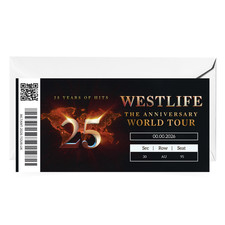 Westlife Mock Ticket 25th