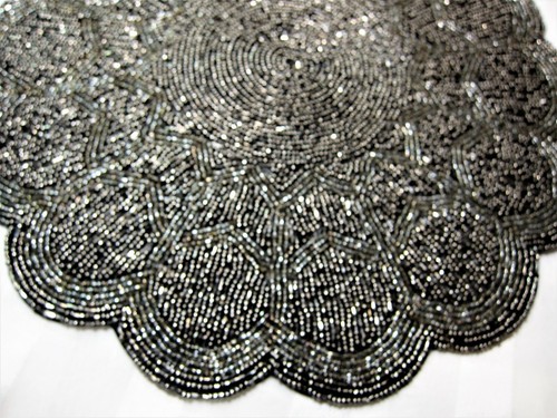 Silver charcoal scalloped - charcoal,