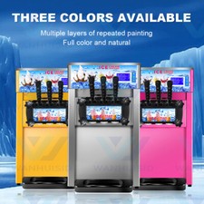 3 Flavors Steel Soft Serve Ice