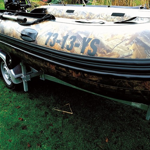 Rubber dinghy licence plate - rubber,