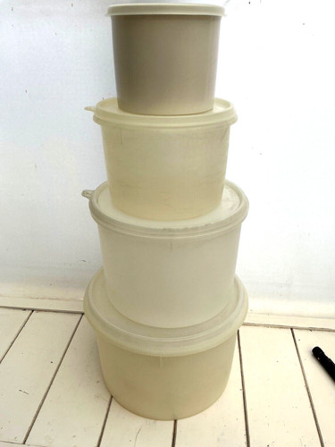 Vintage tupperware stacking - vintage,