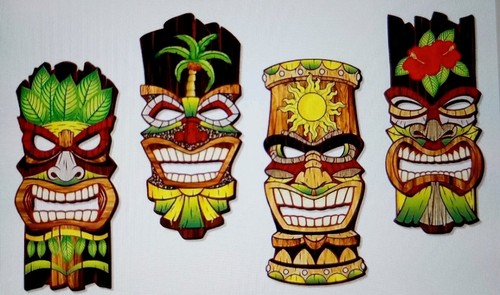 Retro tiki masks - 4,