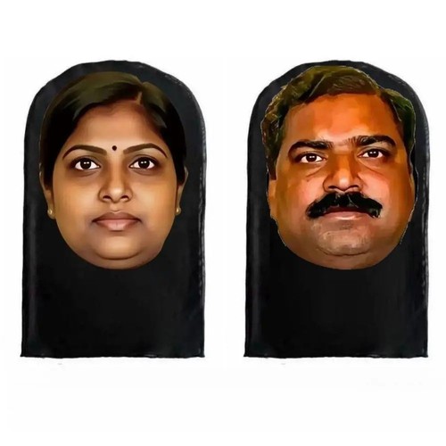 Funny realistic face - face, mask