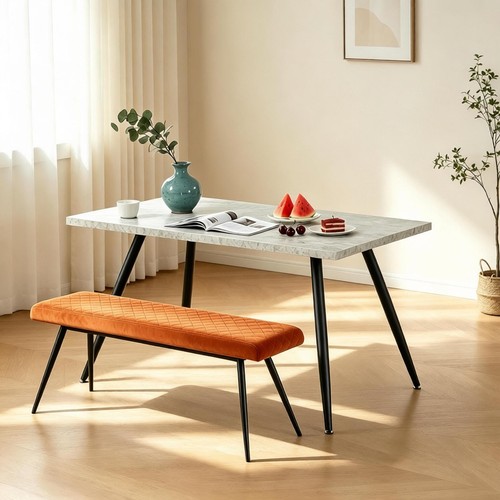 Marble effect dining table - marble,