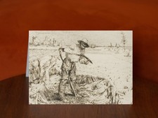 Mower Honing a Scythe by Jules