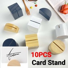 10Pcs Wooden Card Holder Table