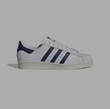 Mens Adidas Original Superstar 82 JI2027 UK 9.5 White Dark Blue