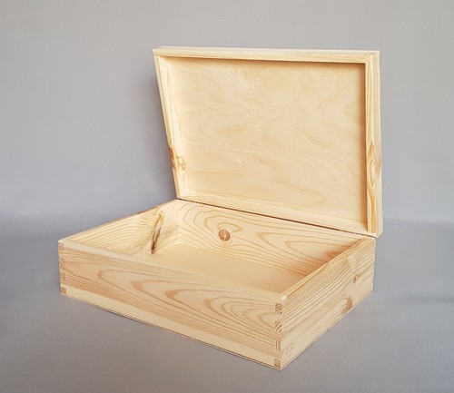 Wooden storage box - plain, wood