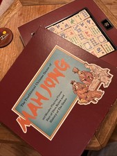 Vintage Mah Jong Traditional Chinese Tile Strategy Game. Family Board Games