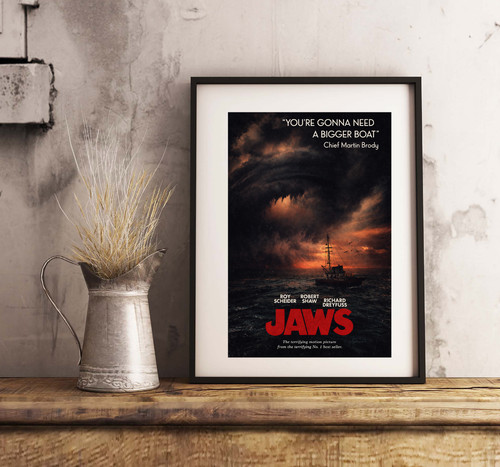 Jaws poster glossy print - glossy,