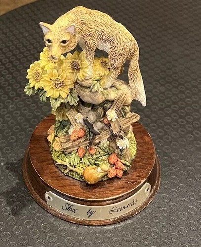 Vintage resin fox - resin,