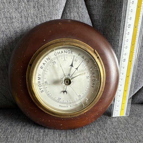 Vintage aneroid wall barometer - vintage,