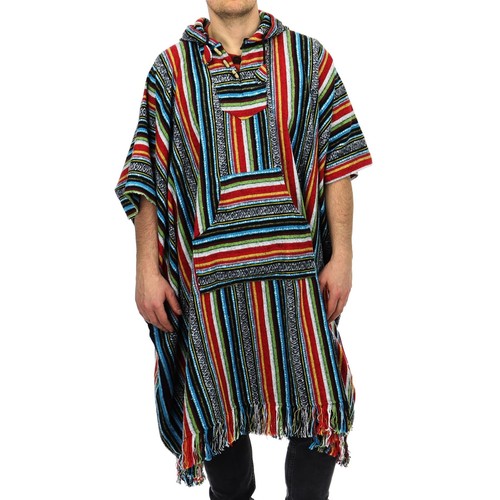 Long poncho hooded cotton - poncho,